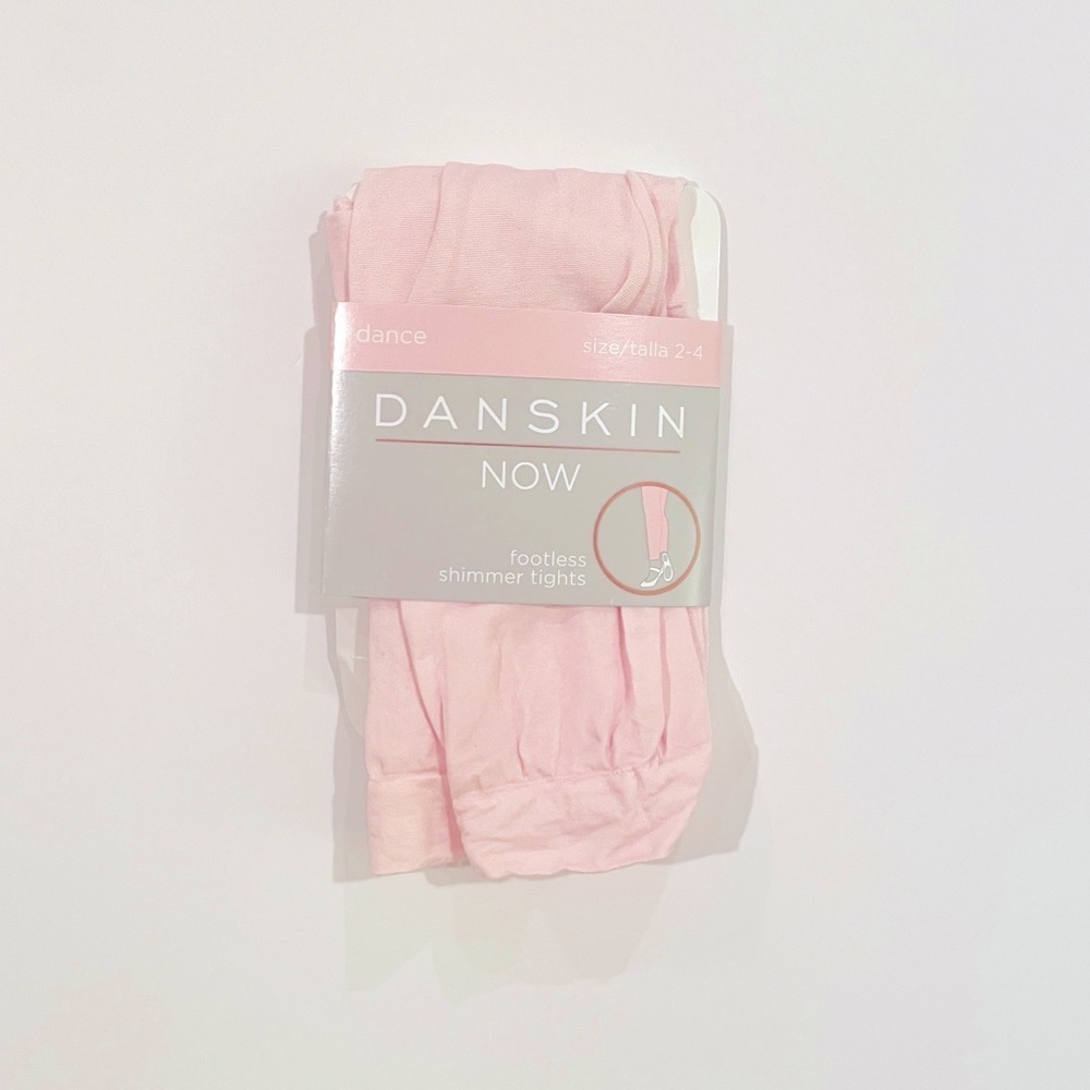 Danskin girls 2-4 footless shimmer tights